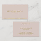 Gold Text Moderne Elegante, einfache Designvorlage Visitenkarte (Vorne/Hinten)