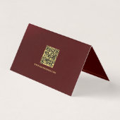 Gold Text Professional Elegant Vorlage Gefaltet Visitenkarten (Rückseite)