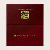 Gold Text Professional Elegant Vorlage Gefaltet Visitenkarten (Außenseite Aufgefaltet)