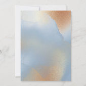 Gold Textur auf Blue Wedding Einladung (Rückseite)