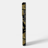 Gold Textur Dreiecke Modernes Muster Case-Mate iPhone Hülle (Rückseite / Links)