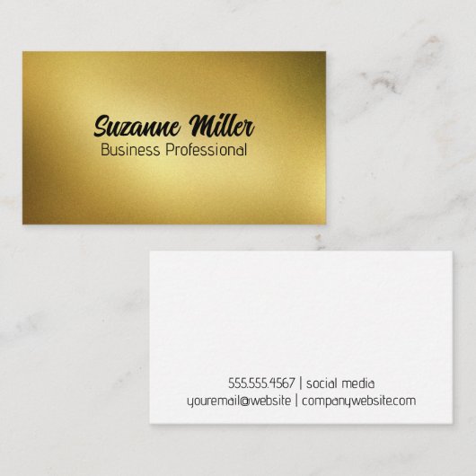 Gold Textur Hintergrund Visitenkarte (Vorne/Hinten)