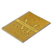 Gold Textur Notebook mit Monogramm und Name Notizblock (Linke Seite)