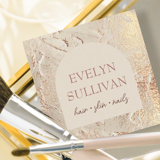 Gold-Textur-Visitenkarte Quadratische Visitenkarte