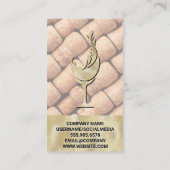 Gold Textur Weinglas | Korken Visitenkarte (Rückseite)