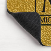 Gold Texture Mouse Pad mit Initial & Name Mousepad (Ecke)