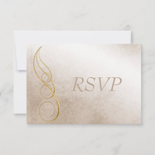 Gold Texture UAWG RSVP Karte (Vorderseite)