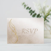 Gold Texture UAWG RSVP Karte (Stehend Vorderseite)
