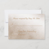 Gold Texture UAWG RSVP Karte (Rückseite)