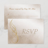 Gold Texture UAWG RSVP Karte (Vorne/Hinten)