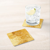 Gold Texture Vintages Monogram Wappen Hochzeitslog Rechteckiger Pappuntersetzer (Vor Ort)