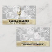 Gold Texture Wine Brillen Visitenkarte (Vorne/Hinten)