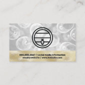 Gold Texture Wine Brillen | Weinbarrel Visitenkarte (Rückseite)