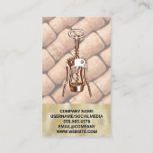 Gold Texture Wine Opener | Korken Visitenkarte (Rückseite)