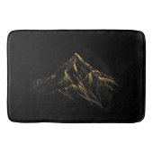 Gold textured abstract mountain lineart badematte (Vorderseite)