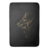 Gold textured abstract mountain lineart badematte (Vorderseite Vertikal)