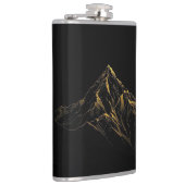 Gold textured abstract mountain lineart flachmann (Rechts)