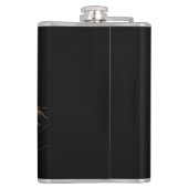 Gold textured abstract mountain lineart flachmann (Rückseite)