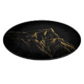Gold textured abstract mountain lineart schneidebrett (Ecke)