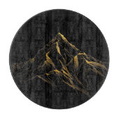 Gold textured abstract mountain lineart schneidebrett (Vorderseite)