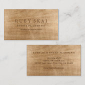 Gold Textured Architecture Business Card Visitenkarte (Vorne/Hinten)