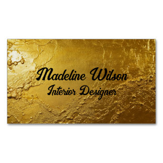 Gold Textured Magnetische Visitenkarte