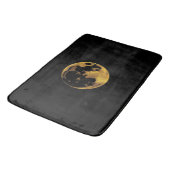 Gold textured moon on dark black badematte (Schrägansicht)