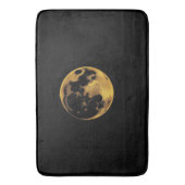 Gold textured moon on dark black badematte (Vorderseite Vertikal)