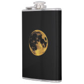 Gold textured moon on dark black flachmann (Links)