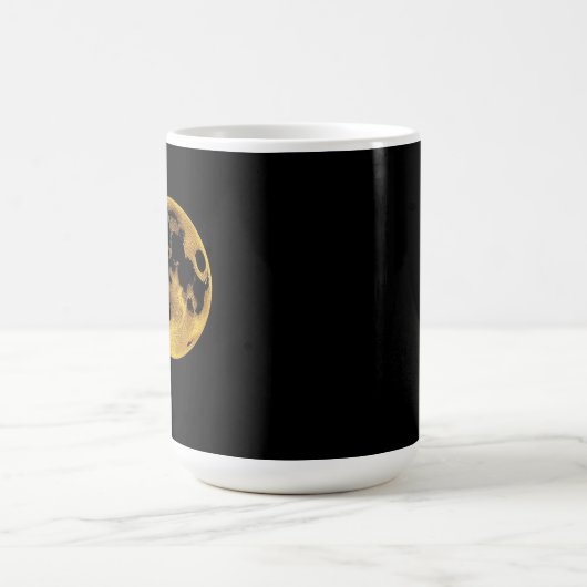 Gold textured moon on dark black kaffeetasse (Mittel)