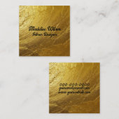Gold Textured Quadratische Visitenkarte (Vorne/Hinten)