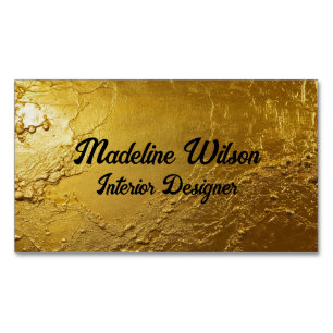 Gold Texturiert Magnetische Visitenkarte