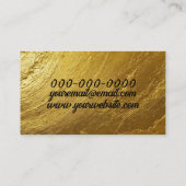 Gold Texturiert Visitenkarte (Rückseite)