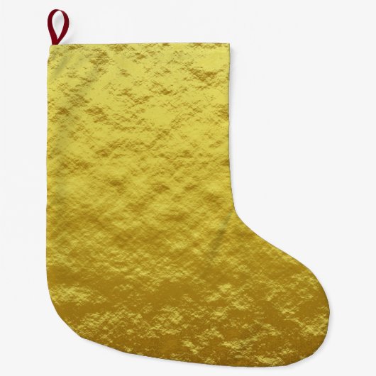 Gold Texturmuster (Luxuriöses Goldenes Glühen) Großer Weihnachtsstrumpf (Vorderseite)