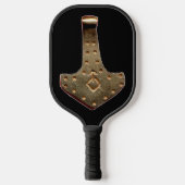 Gold Thammer Black Pickleball Paddle Carbon (Vorderseite)