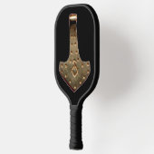 Gold Thammer Black Pickleball Paddle Carbon (Links)