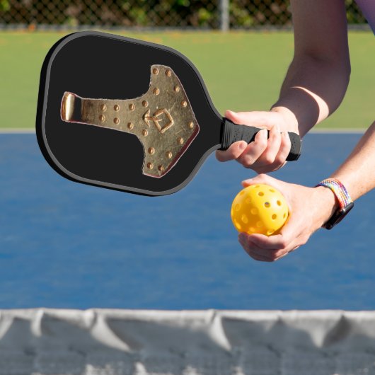 Gold Thammer Black Pickleball Paddle Carbon (InSitu)