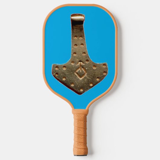 Gold Thammer Blau-Bräunpaddel Pickleball Schläger (Vorderseite)