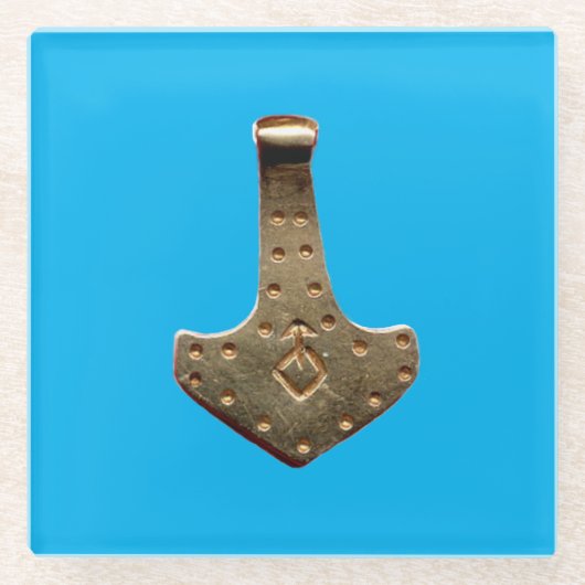 Gold Thammer Blau Untersetzer (Vorderseite)