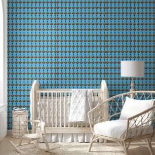 Gold Thammer blaue, glatte Vinyl Tapete