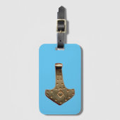 Gold Thammer Blue Gepäckmarke Gepäckanhänger (Vorderseite Vertikal)
