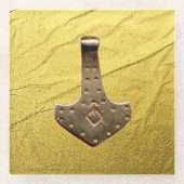 Gold Thammer Gold Vein Glas Untersetzer (Vorderseite)