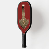 Gold Thammer Red Black Pickleball Paddel Schläger (Links)