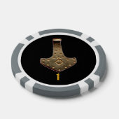 Gold Thammer Schwarz Grau 1 gestreifter Poker Chip (Einzeln)