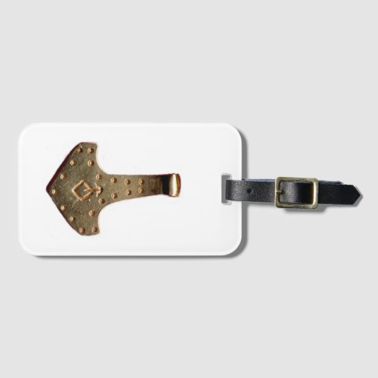 Gold Thammer weiße Gepäckmarke Gepäckanhänger (Vorderseite (Horizontal))