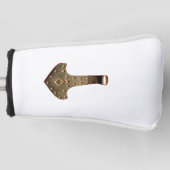 Gold Thammer White Golf Club Putter Abdeckung Headcover (Vorderseite)
