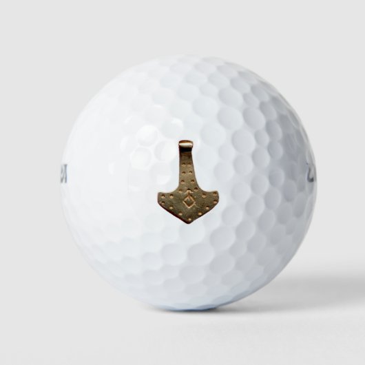 Gold Thammer Wilson Ultra Golfbälle 3 Stk. (Vorderseite)