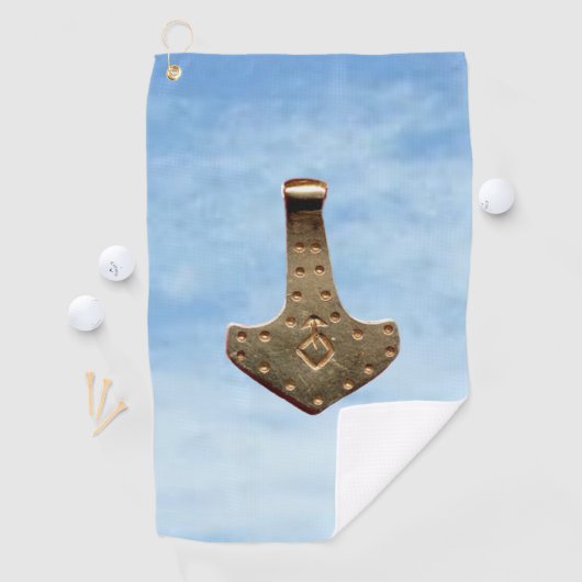 Gold Thammer Wolken Golf Handtuch (Insitu)