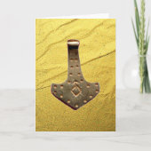 Gold Thor Hammer Gold Vein greeting card Karte (Vorderseite)