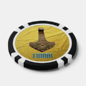 Gold Thor Hammer, weißer schwarzer Poker 10K gestr Pokerchips (Einzeln)